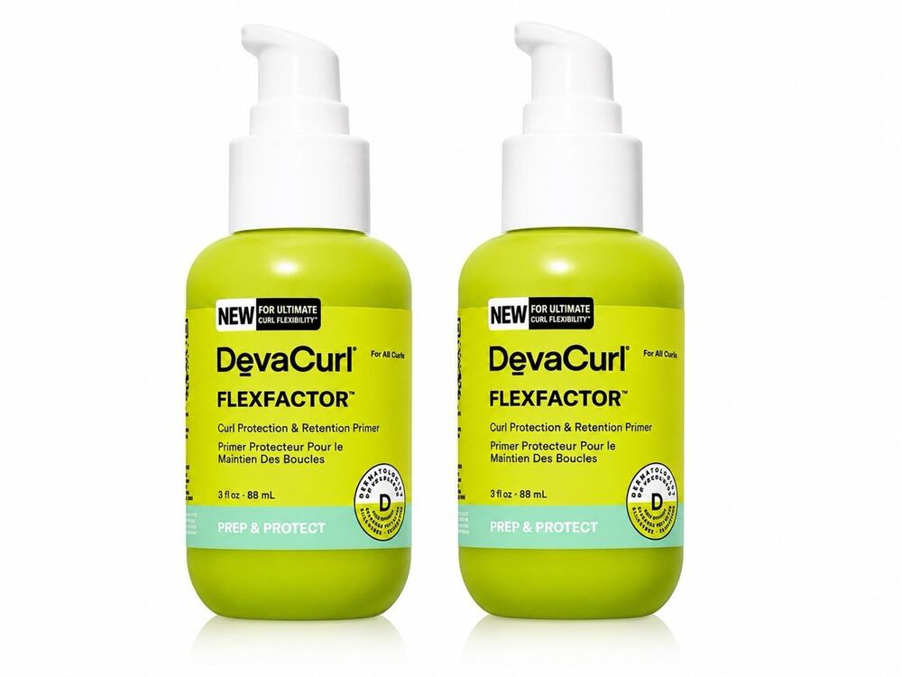 DevaCurl FlexFactor Curl Protection Primer 3oz 88mL Duo Pack Set of 2 New